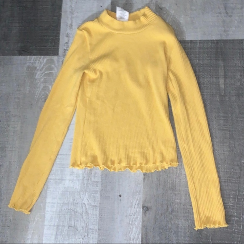 Mustard yellow mock neck